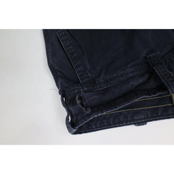 Vtg 90s Y2K Abercrombie & Fitch Mens L Heavy Paratrooper Surplus Cargo Shorts - Picture 6 of 15